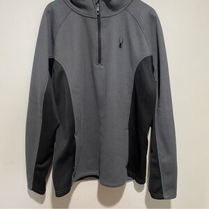 Spyder Men’s Charcoal and Black‎ Quarter-Zip Pullover Size XL